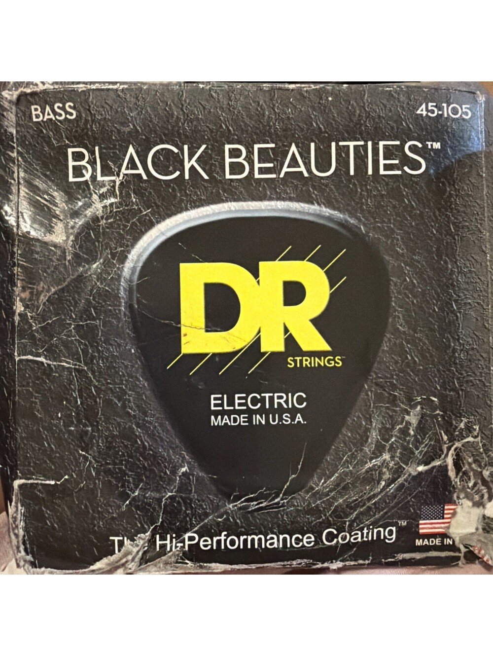 DR Strings Black Beauties-Black Coated Bass Guitar Strings 45-105 (BKB-45)